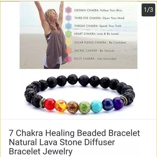 Pulsera De La Sanación 7 Chakras De Lava Natura - #𝑼𝑺𝒉𝒐𝒑