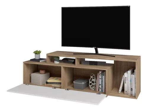 Rack Modular P/tv 50' C/puertas Y Nicho Estilo Nordico/eames - Tienda Universo