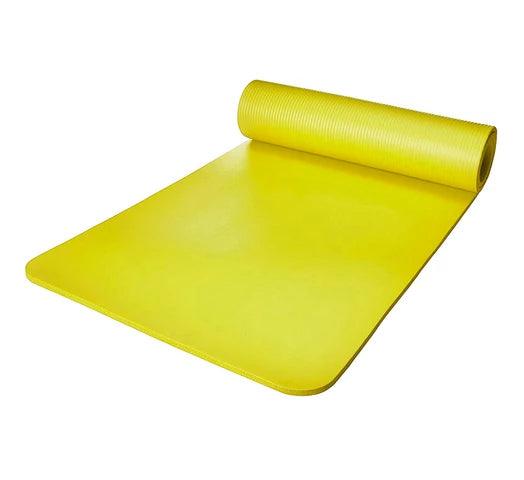 Alfombra Mat de Yoga 1cm Espesor con Superficie Antideslizante + Cinta de Transporte - Amarillo - #𝑼𝑺𝒉𝒐𝒑