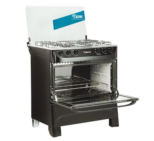 Cocina TEM Mastercook Super Gas 5 hornallas - Negro - Tienda Universo