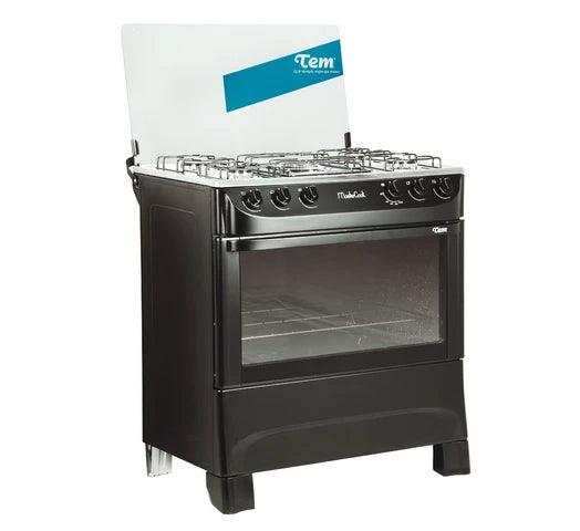 Cocina TEM Mastercook Super Gas 5 hornallas - Negro - Tienda Universo