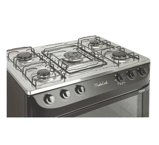 Cocina TEM Mastercook Super Gas 5 hornallas - Negro - Tienda Universo