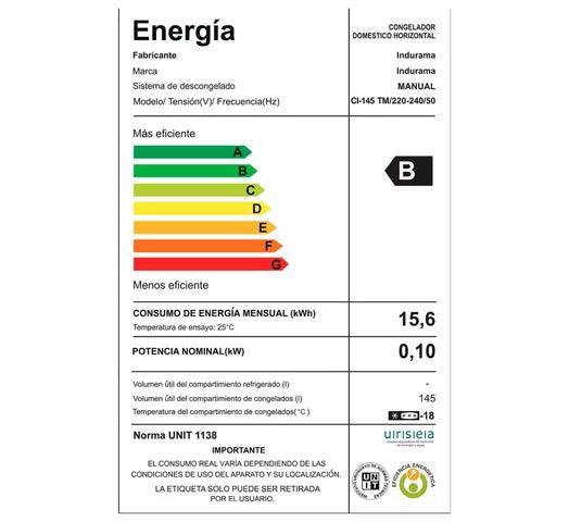 Freezer INDURAMA 145L Sistema Dual: Freezer o Refrigerador Control de Temperatura Digital Puerta con llave - Tienda Universo