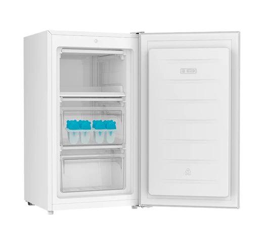 Freezer Vertical ENXUTA 60L con 2 Canastos y 1 Estante, Puerta Rebatible, Eficiencia A - Tienda Universo