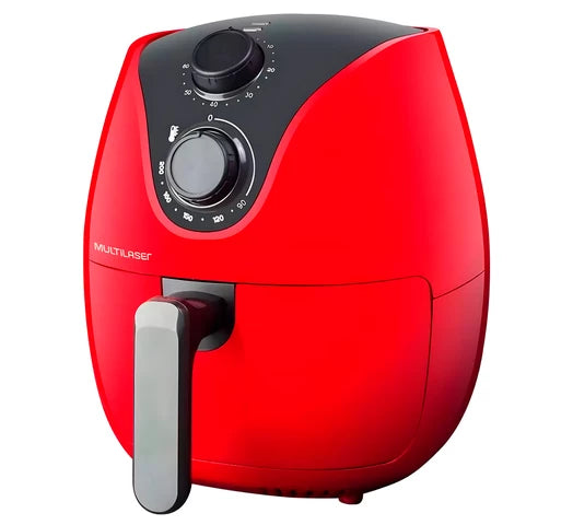 Freidora sin Aceite Multilaser 1500W Gran Capacidad de 4 LITROS - Rojo