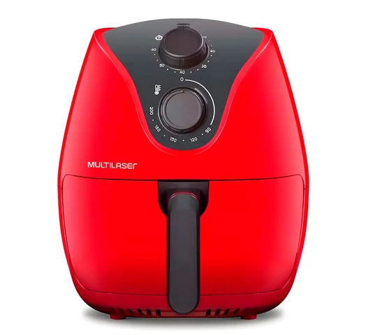 Freidora sin Aceite Multilaser 1500W Gran Capacidad de 4 LITROS - Rojo