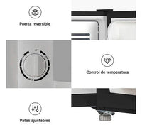 Thumbnail for Frigobar Minibar MIDEA 93L Frío Húmedo Puerta Rebatible Patas Ajustables - Negro - Tienda Universo