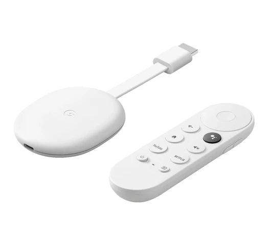 Google Chromecast 4K Google TV HDR Control Remoto con Asistente de Google por Voz - Snow - Tienda Universo