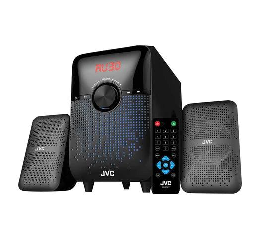 Home Theater JVC N2319BU Sonido 2.1 45W RMS Bluetooth USB SD Radio FM - Tienda Universo