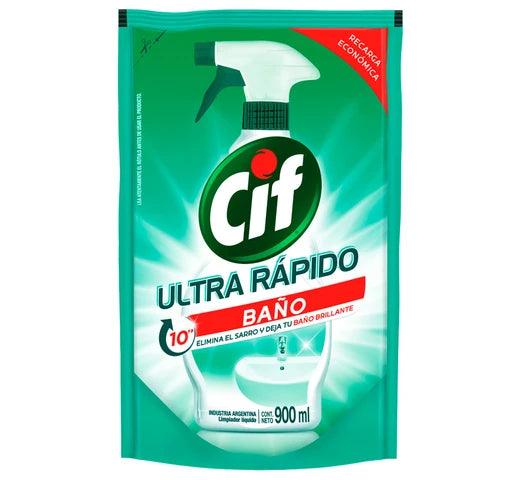 Limpiador Líquido CIF Baño Recarga Económica Sachet 900ml - Tienda Universo