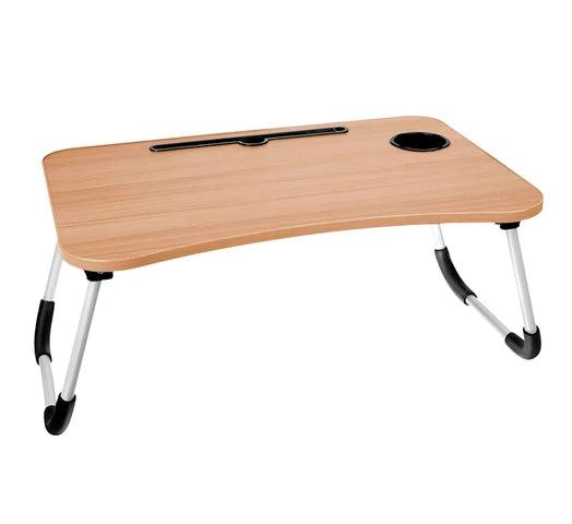 Mesa Plegable Multiuso Portátil y con Posavasos - Madera - Tienda Universo