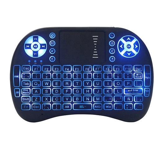 Mini Teclado Inalámbrico con Luz y Touch Pad para Android TV Smart - Tienda Universo