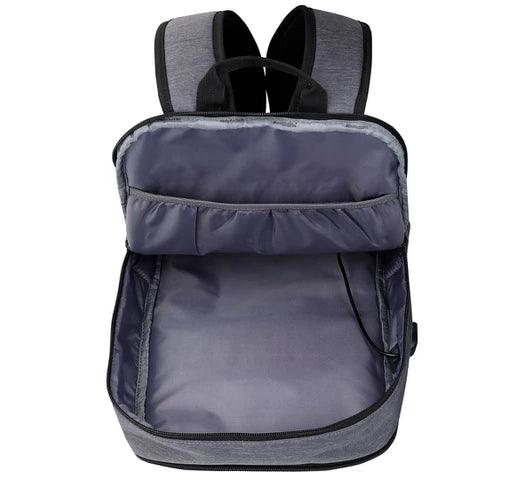 Mochila BLUECASE Impermeable, para Notebook hasta 15.6", con Múltiples Bolsillos y Puerto USB - Gris - Tienda Universo