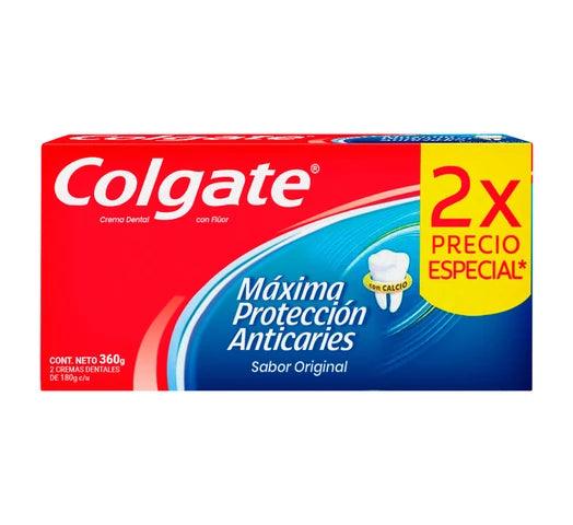 Pack X2 Crema Dental Colgate con Calcio y Flúor 180g c/u - Tienda Universo