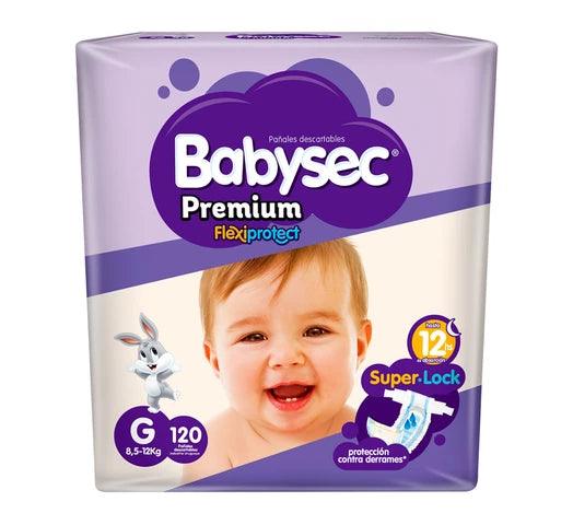 Pañales X120u Babysec Premium Flexiprotect Talle G Pack Ahorro 120 unidades - Tienda Universo