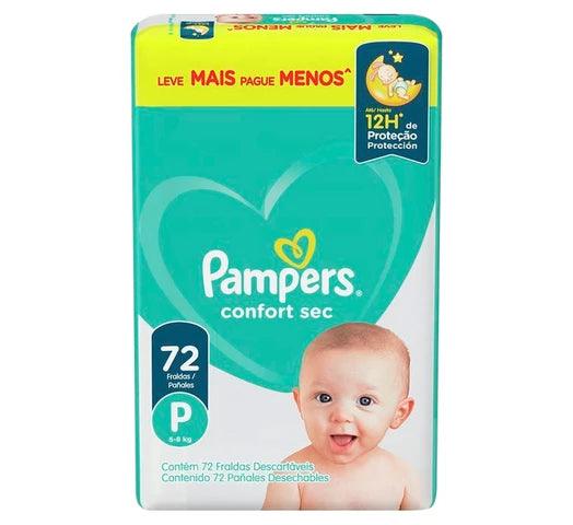 Pañales X72 Pampers Confort Sec Talle P x72 Unidades - Tienda Universo