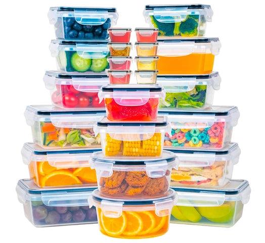 Juego de Recipientes CROiX Herméticos Apilables con Tapa x24 Unidades Incluye Etiquetas y Marcador - #𝑼𝑺𝒉𝒐𝒑