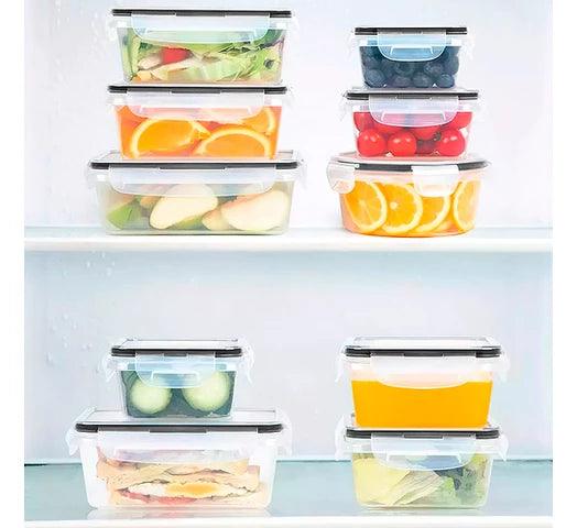 Juego de Recipientes CROiX Herméticos Apilables con Tapa x24 Unidades Incluye Etiquetas y Marcador - #𝑼𝑺𝒉𝒐𝒑